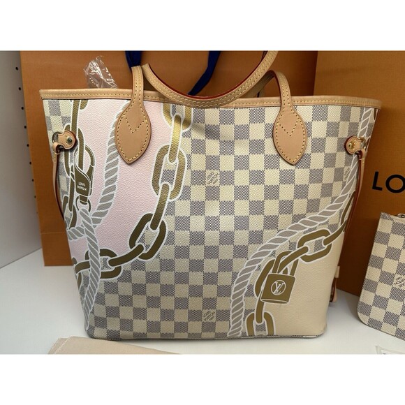 NIB Louis Vuitton Neverfull MM Nautical Azur N40471 💯% Authentic 🏅 - Picture 2 of 16